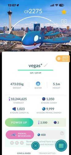 Pokemongo kyogre las vegas - pokemongo,